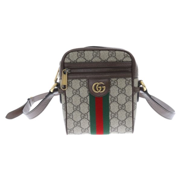 9224a120046 1 GUCCI Ophdia Sherry Line Shoulder Bag Canvas Brown