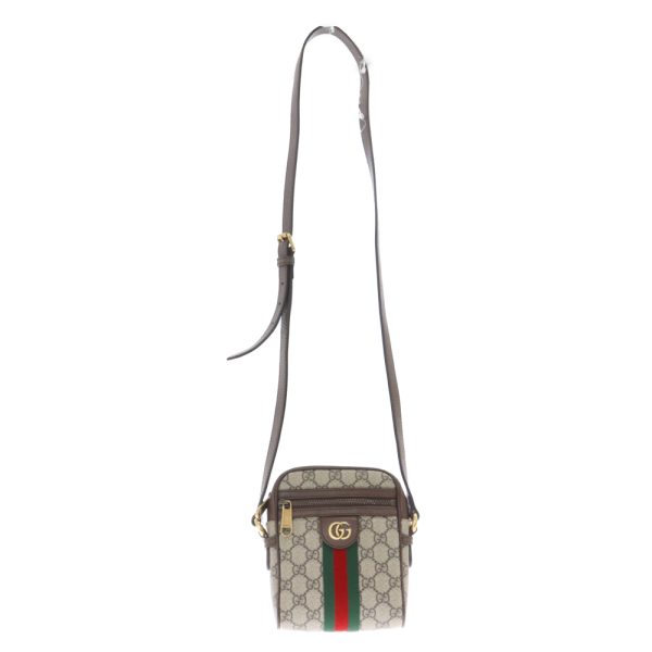 9224a120046 4 GUCCI Ophdia Sherry Line Shoulder Bag Canvas Brown