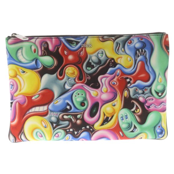 9224f050008 1 DIOR Kenny Scharf Clutch Bag Nylon Multicolor