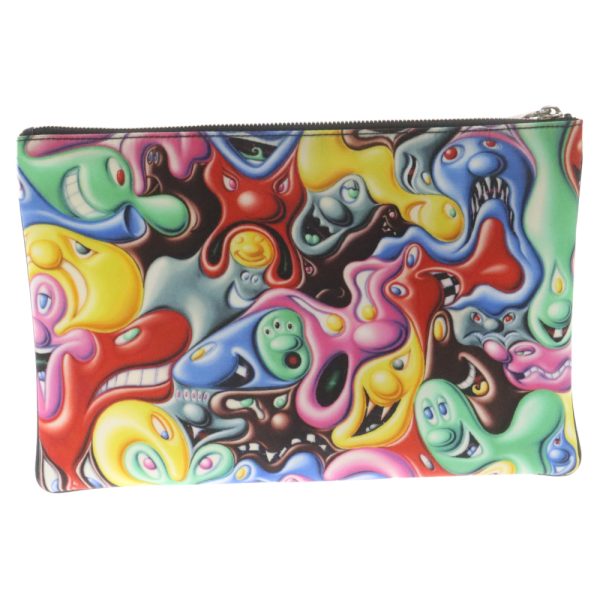 9224f050008 2 DIOR Kenny Scharf Clutch Bag Nylon Multicolor