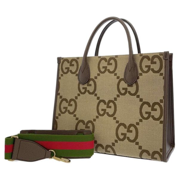 9254053 01 Gucci Jumbo GG 2way Shoulder Bag BeigeBrown