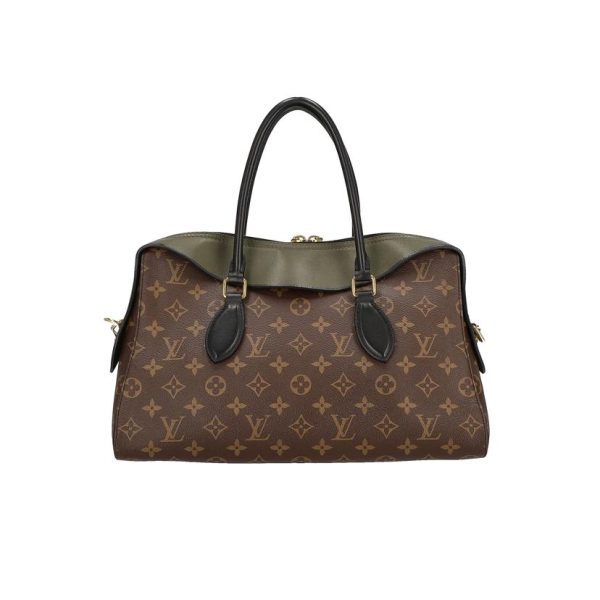 92905 2 Louis Vuitton Tilly Leather Shoulder Bag Brown