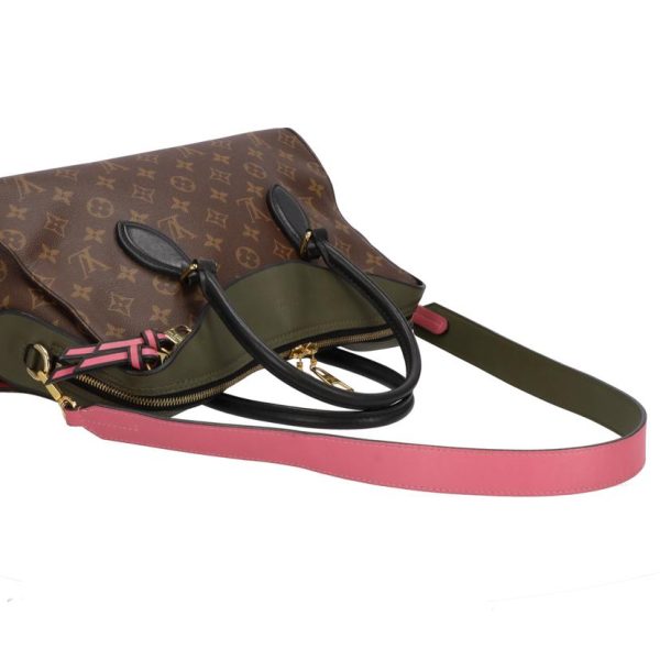 92905 4 Louis Vuitton Tilly Leather Shoulder Bag Brown