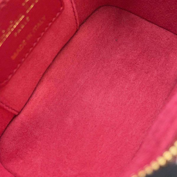 9313088 08 Christian Dior Cannage Lamb Skin Micro 2 Way Shoulder Bag Red