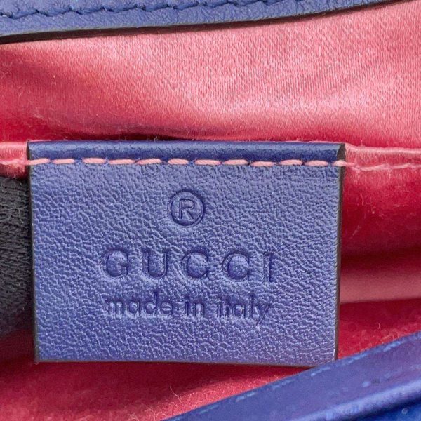 9313170 14 Gucci GG Marmont Velvet Crossbody Chain Shoulder Bag blue