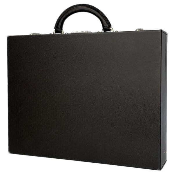 9313484 01 Louis Vuitton Diplomat Attach√© Case Taiga Black