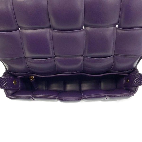 9319141 06 Bottega Veneta Maxi Intrecciato Padded Cassette Shoulder Bag Purple