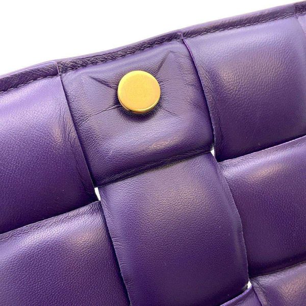 9319141 09 Bottega Veneta Maxi Intrecciato Padded Cassette Shoulder Bag Purple