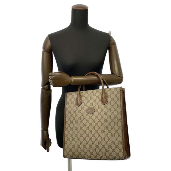 9319820 05 Gucci GG Supreme 2way Handbag BeigeBrown