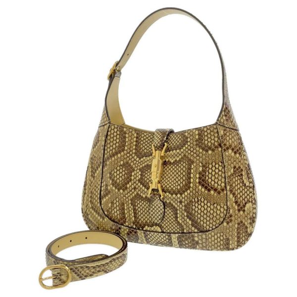 9319851 01 Gucci Jackie 1961 Python Shoulder Bag 2Way