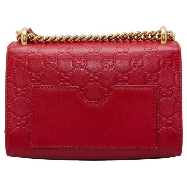 9319936 03 Gucci GG Supreme Padlock Chain Shoulder Bag Red