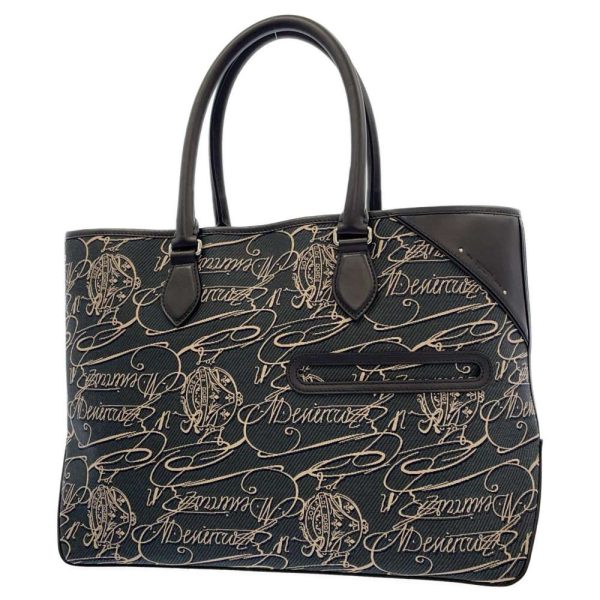 9321649 01 Berluti Toujours Scritto Arabesque Tote Bag Navy