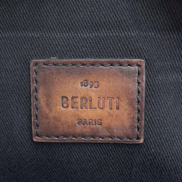 9321656 16 Berluti Crest Journey Briefcase Business Bag Black