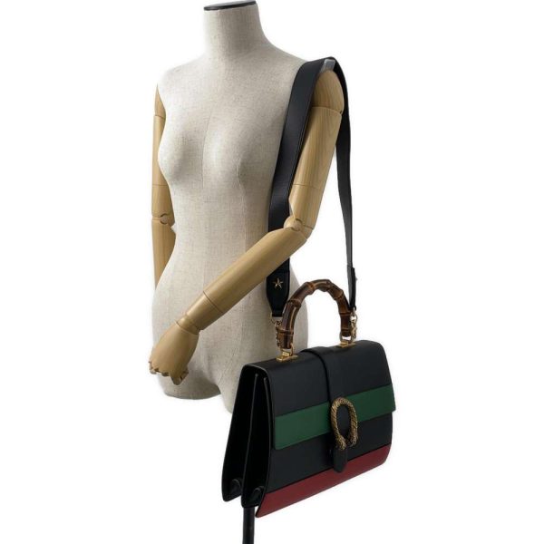 9338135 07 Gucci Dionysus 2way Shoulder Bag BlackGreenRed