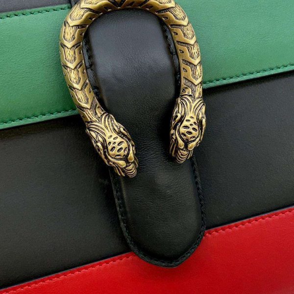 9338135 16 Gucci Dionysus 2way Shoulder Bag BlackGreenRed