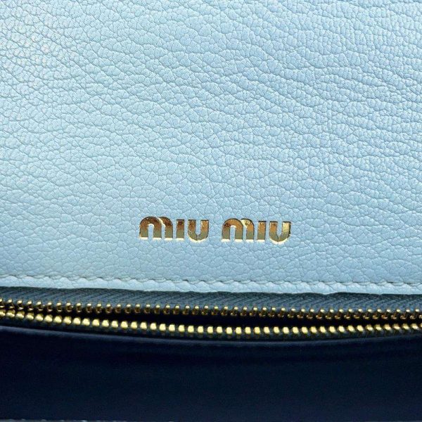 9342330 14 Miu Miu Chain Shoulder Bag Light Blue