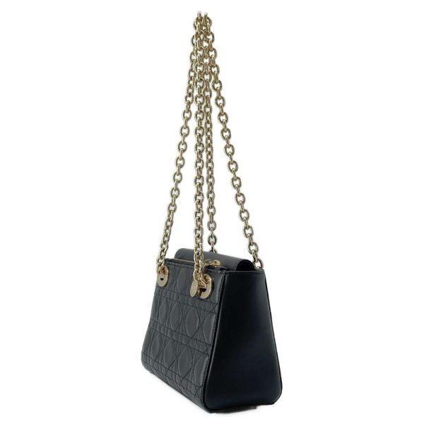 9359956 02 Christian Dior Cannage Chain Shoulder Bag Black