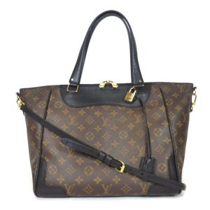 93607 1 Louis Vuitton Petite Sac Plat Monogram Handbag Brown