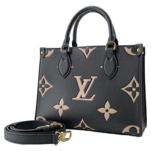 9368927 01 Louis Vuitton On the Go PM 2way Shoulder Bag Black