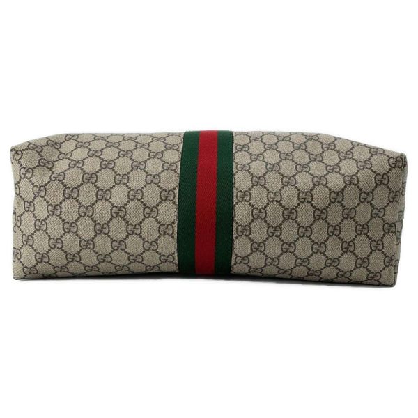 9383449 04 Gucci Ophidia Web GG Pattern Tote Bag BeigeBrown