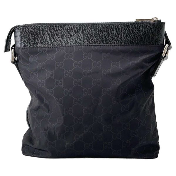 9395329 03 Gucci GG Pattern Crossbody Shoulder Bag Black