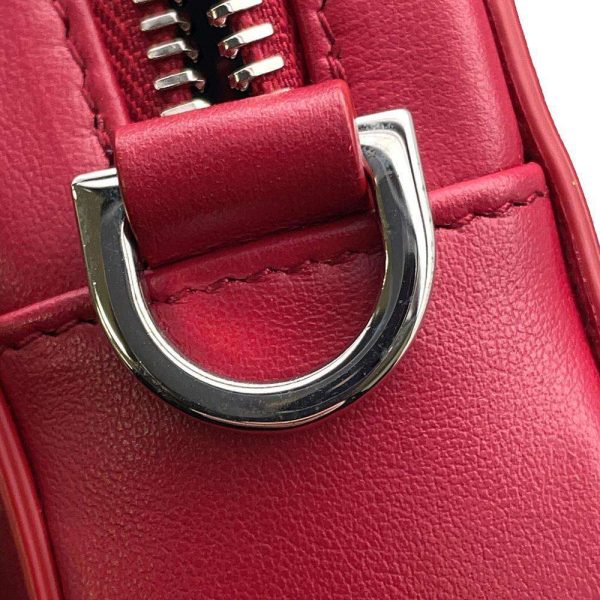 9395367 09 Christian Dior Oblique Leather World Tour Messenger Shoulder Bag Red