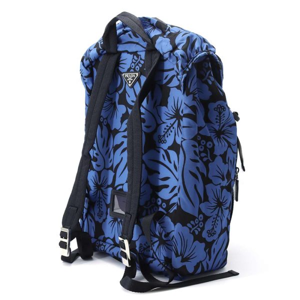 9395800 02 Prada Backpack Hibiscus Pattern Nylon