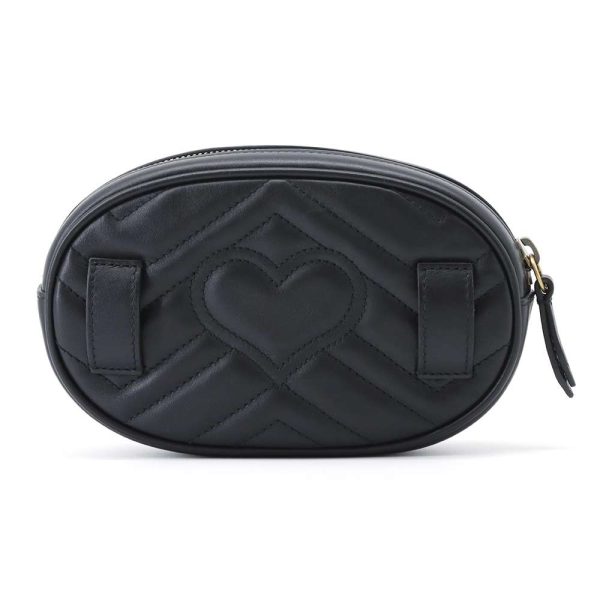 9396531 03 Gucci GG Marmont Quilted Waist Body Bag Black