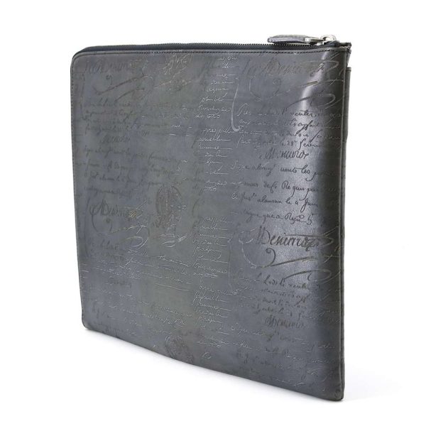 9396562 02 Berluti Calligraphy Clutch Bag