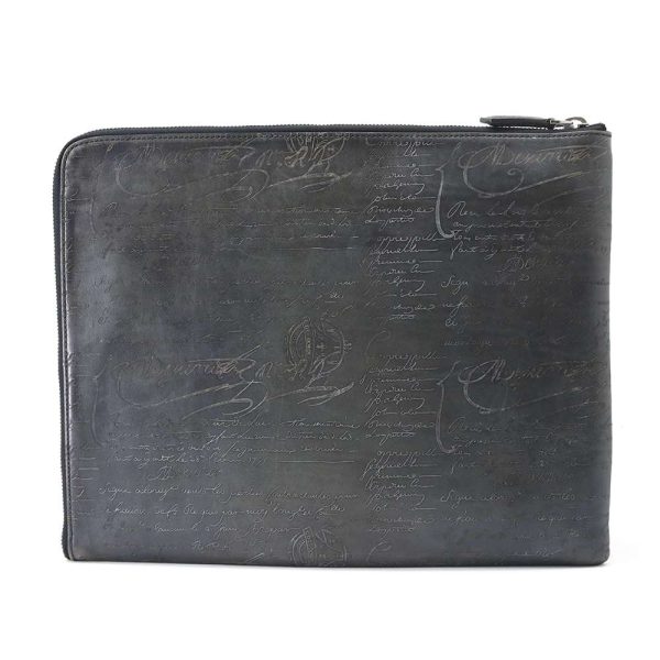 9396562 03 Berluti Calligraphy Clutch Bag