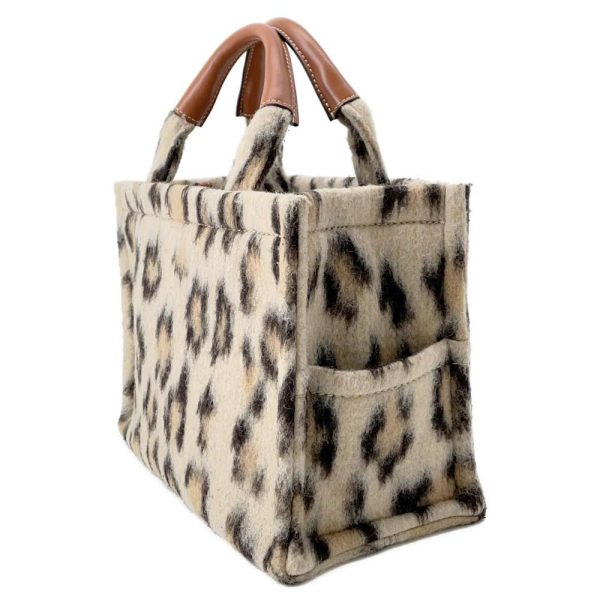 9398252 02 Celine Hippo Tice Leopard Wool Small 2Way Shoulder Bag