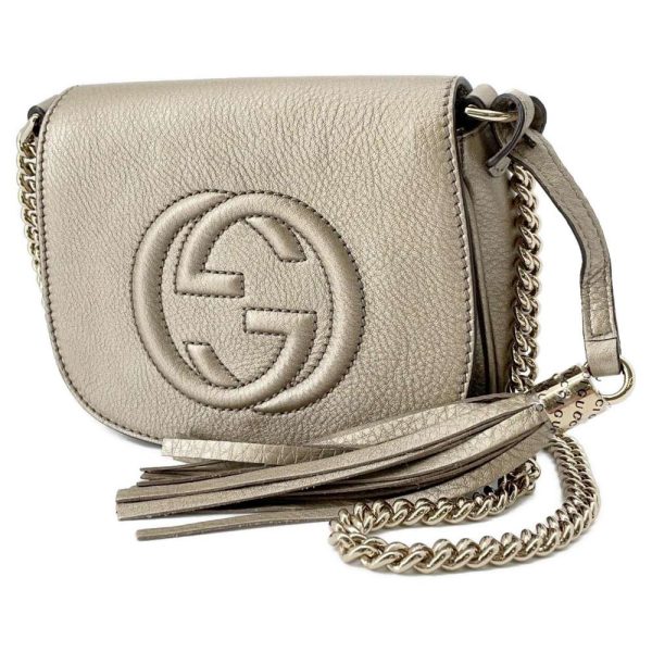 9398528 01 Gucci Soho Chain Shoulder Bag Gold