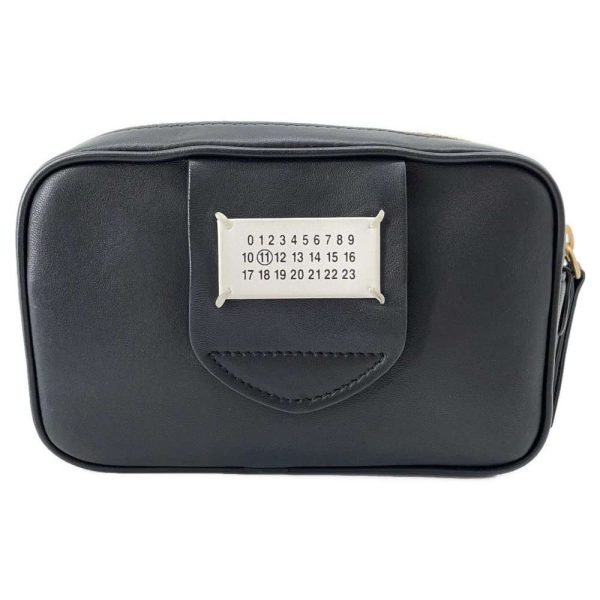 9398566 03 Maison Margiela Logo Waist Body Bag Black