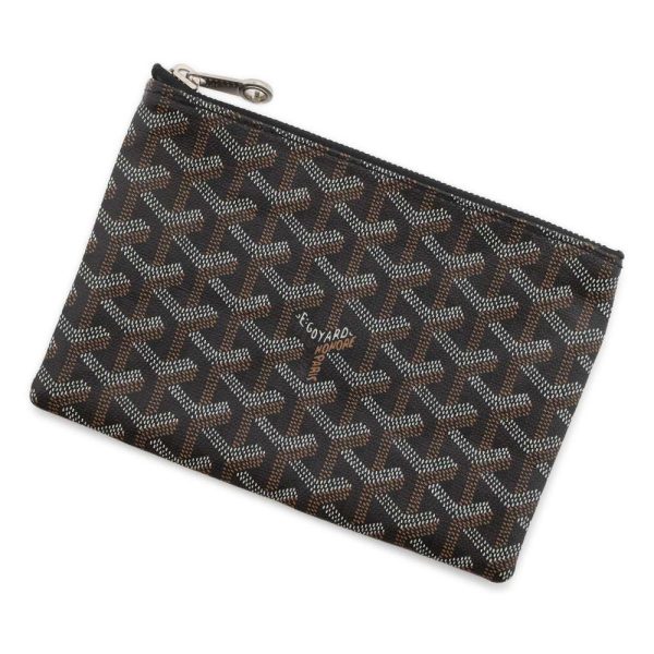 9399020 01 Goyard Herringbone Accessory Case Pouch Black