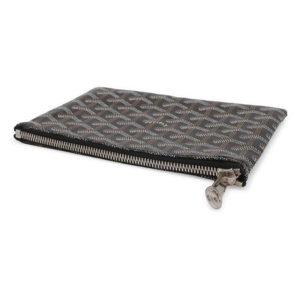 9399020 02 Goyard Herringbone Accessory Case Pouch Black