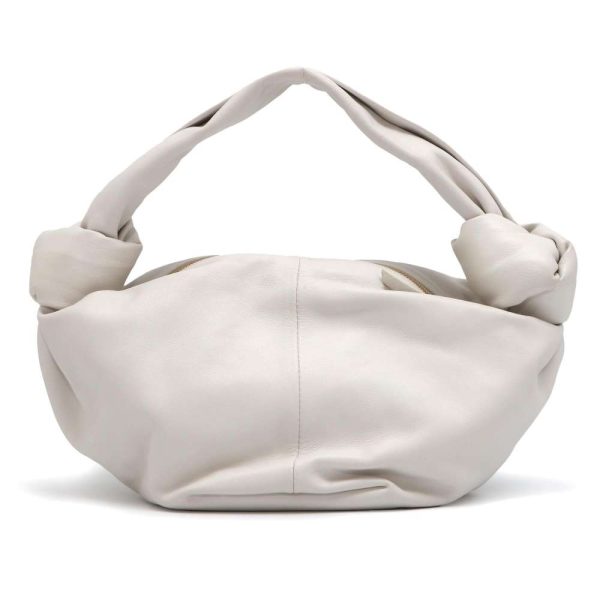 9407831 03 Bottega Veneta Double Knot Handbag White