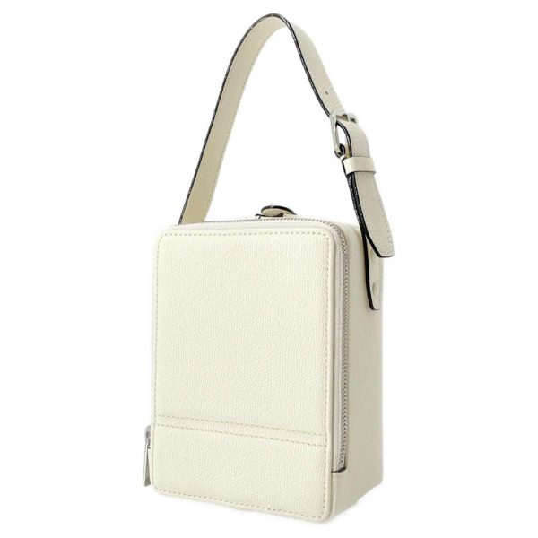 9422537 02 Valextra Trick Track 2way Crossbody Shoulder Bag White