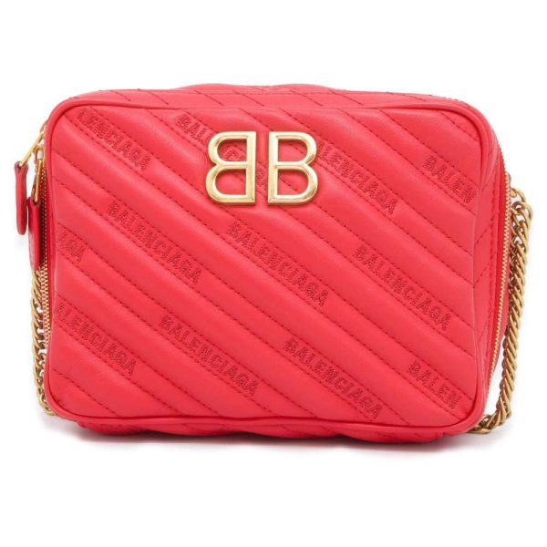 9428904 01 Balenciaga BB Logo Quilted Chain Shoulder Bag