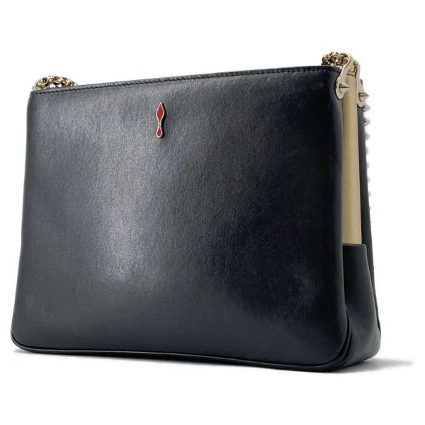 9428935 02 Christian Louboutin Studded Chain Shoulder Bag Black