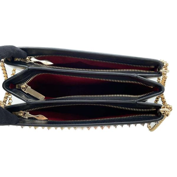 9428935 06 Christian Louboutin Studded Chain Shoulder Bag Black