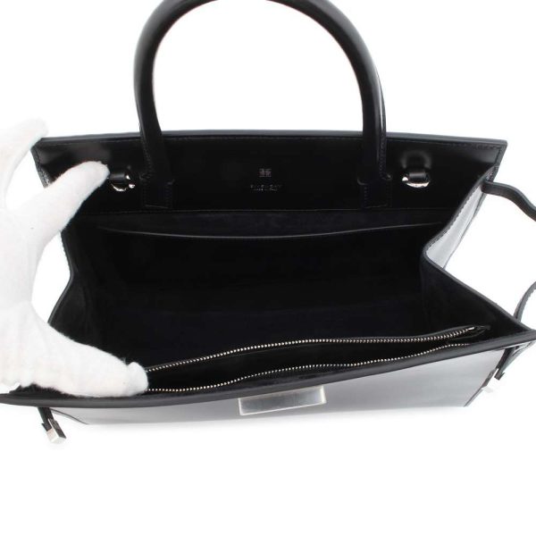 9429000 06 Givenchy Handbag 1952 Top Handle Calf Leather 2way Black