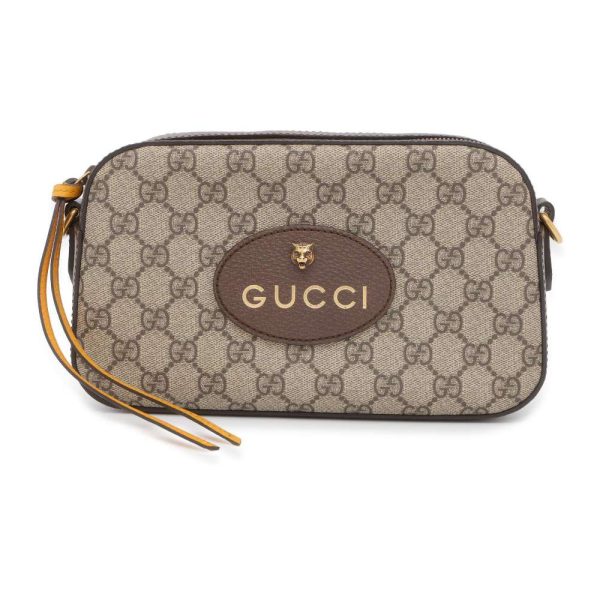 9438859 01 Gucci Neo Vintage Messenger Shoulder Bag BeigeBrownYellow