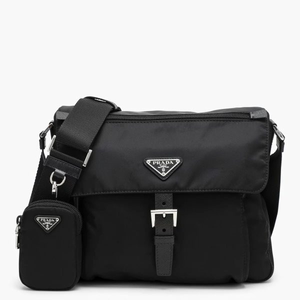 944 rv 2 1 Prada Shoulder Bag Nylon Black Silver