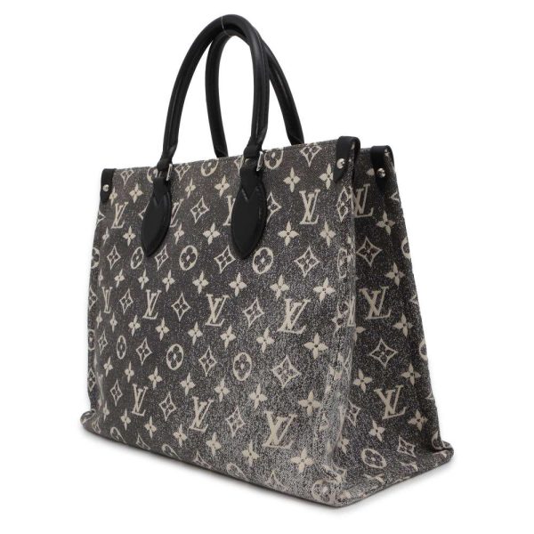 9441408 02 Louis Vuitton On the Go MM Tote Bag Denim Gray