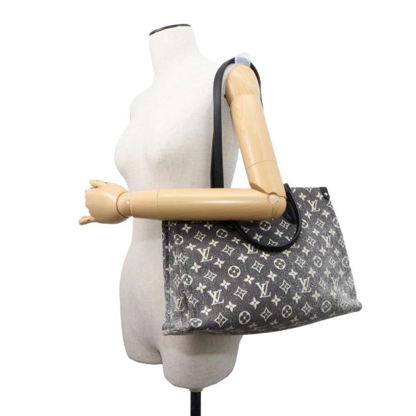 9441408 05 Louis Vuitton On the Go MM Tote Bag Denim Gray