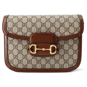 9444980 01 Gucci Horsebit 1955 Mini Bag GG Supreme Canvas Beige