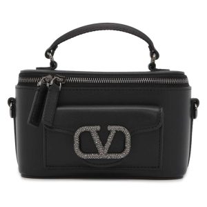 9445741 01 Valentino Garavani Loco Jewel Swarovski 2way Handbag Black