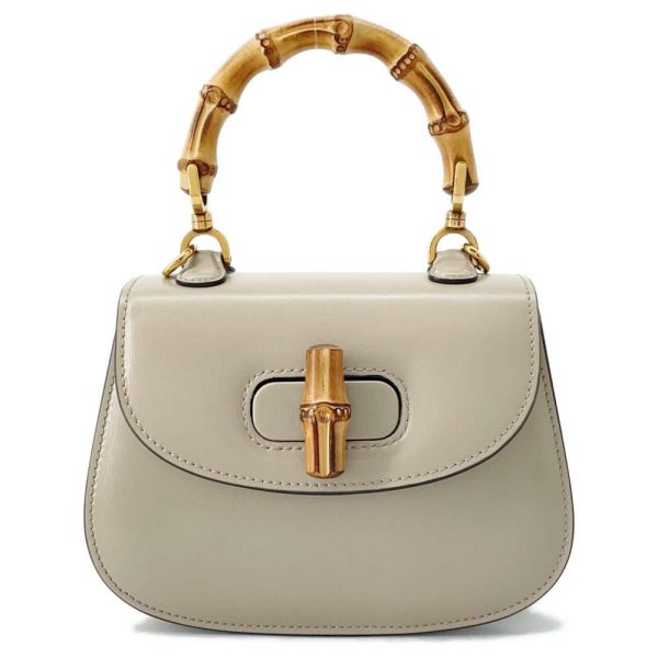 9454460 01 Gucci Bamboo 1947 Mini 2way Shoulder Bag beige