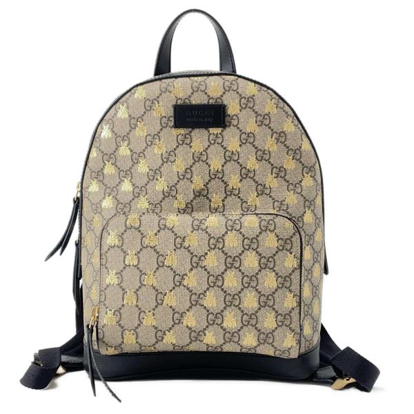 9457447 01 Gucci Bee Backpack BeigeBlack