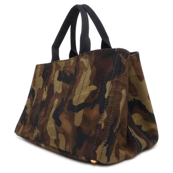 9461208 02 Prada Tote Bag Canapa Camouflage Canvas